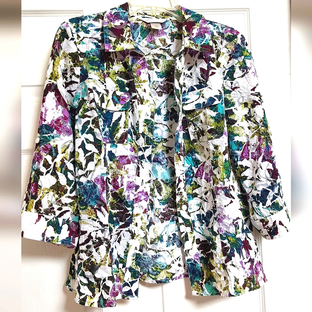 Christopher & Banks, Medium, Women's Multi-Color Blouse - Picture 8 of 8